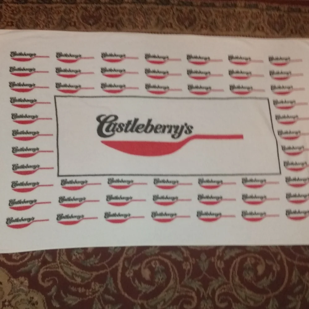 Castleberry's Food company vintage beach towel